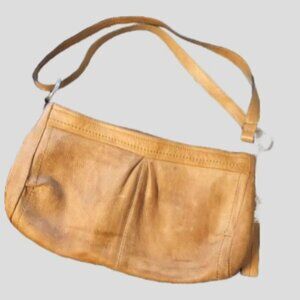 B. Makowski Leather Bag (Handbag/Crossbody) with Convertible Strap